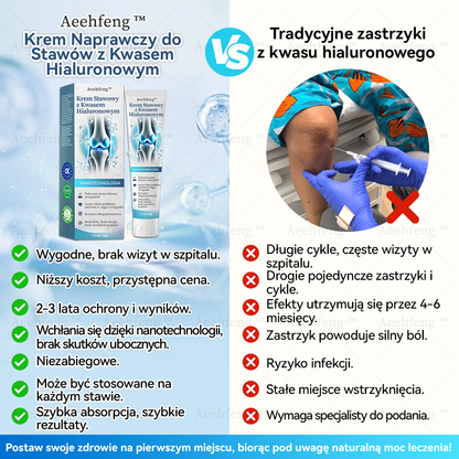 𝗔𝗲𝗲𝗵𝗳𝗲𝗻𝗴™ Krem Naprawczy Stawów z Kwasem Hialuronowym👩‍⚕️（Dokładne leczenie zapalenia stawów, neuralgii, bólu mięśniowego）